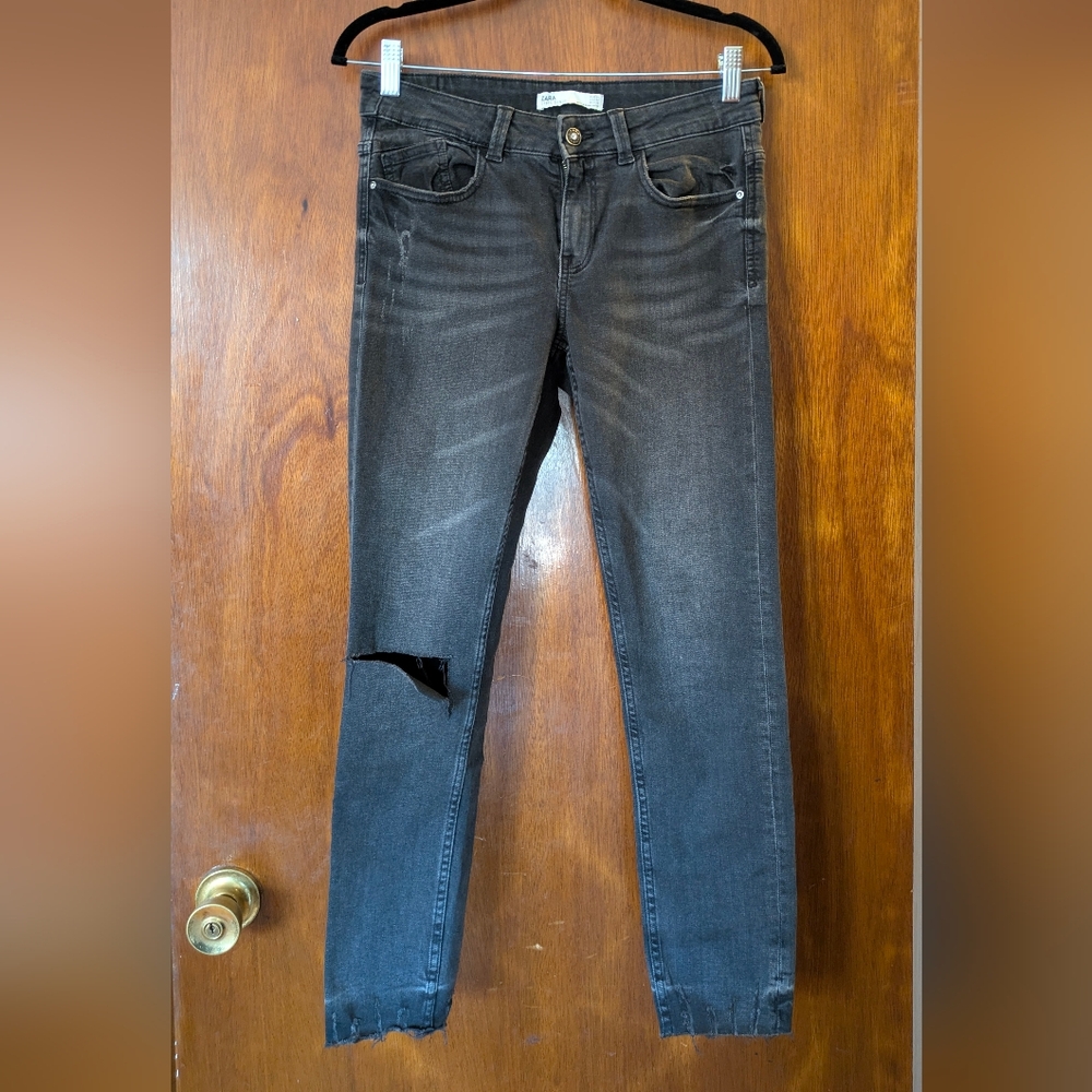 Zara Charcoal Denim Jeans